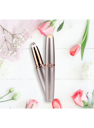 Eye Brow Remover  Instant Painless Remover With Finishing Touch Wireless Facial Eye Brow Remover With Gold Plated Head Facial Epilator Pen With LED Light SLD-823 Rose/Gold - view 2