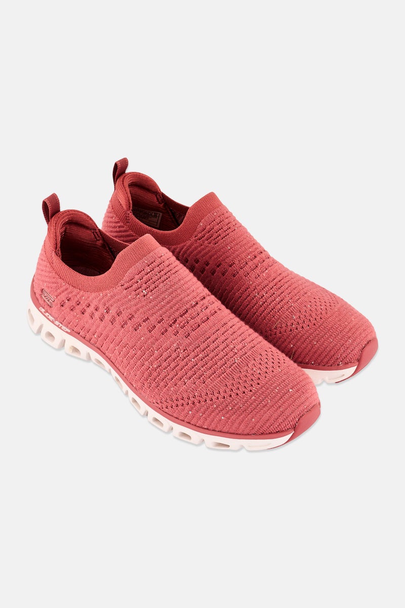 SKECHERS أحذية خارجية للنساء بتصميم لامع، وردي روز - Image 4