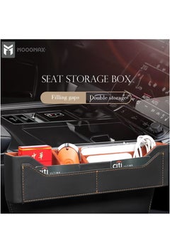 MOOG MAX Premium PU Leather Car Seat Gap Filler & Organizer – Multifunctional Storage Box with Cable Hole for Phones, Sunglasses, Keys, Wallets & Cards  - Image 5