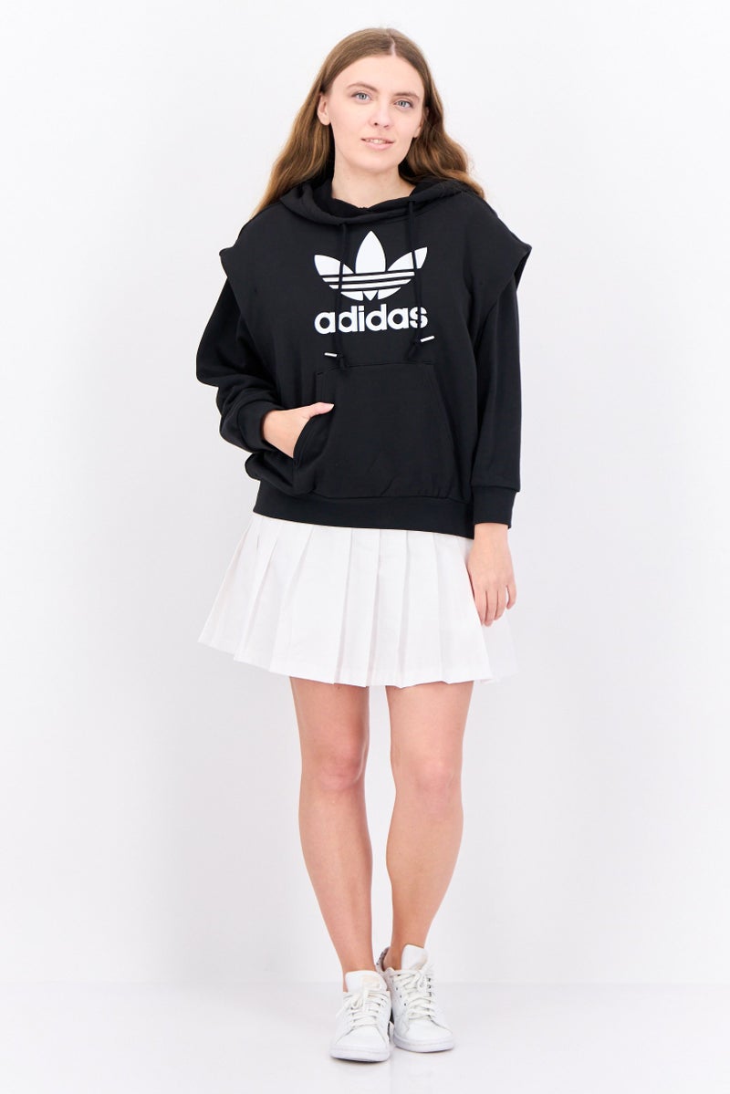 adidas Originals Women Sportswear Fit Long Sleeve Outdoor Hoodie, Black  - Image 4