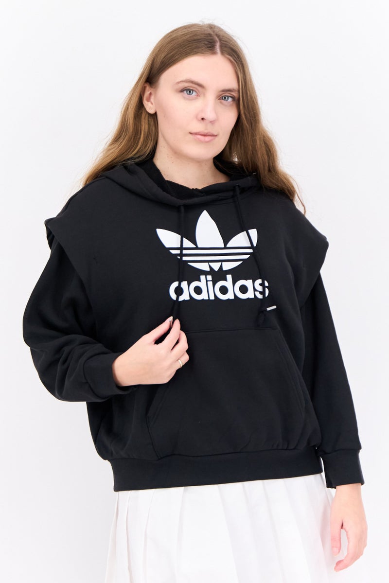 adidas Originals Women Sportswear Fit Long Sleeve Outdoor Hoodie, Black  - Image 1