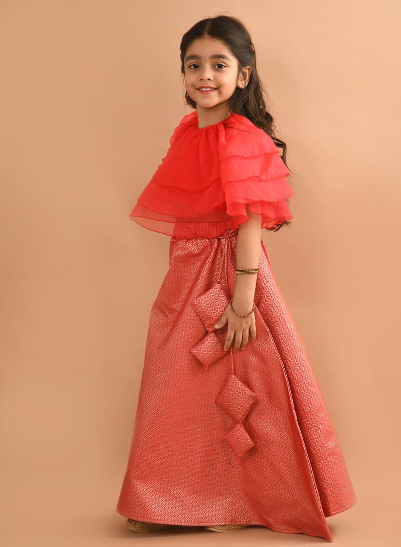LILPICKS Frilled Lehenga Choli Set  - Image 3