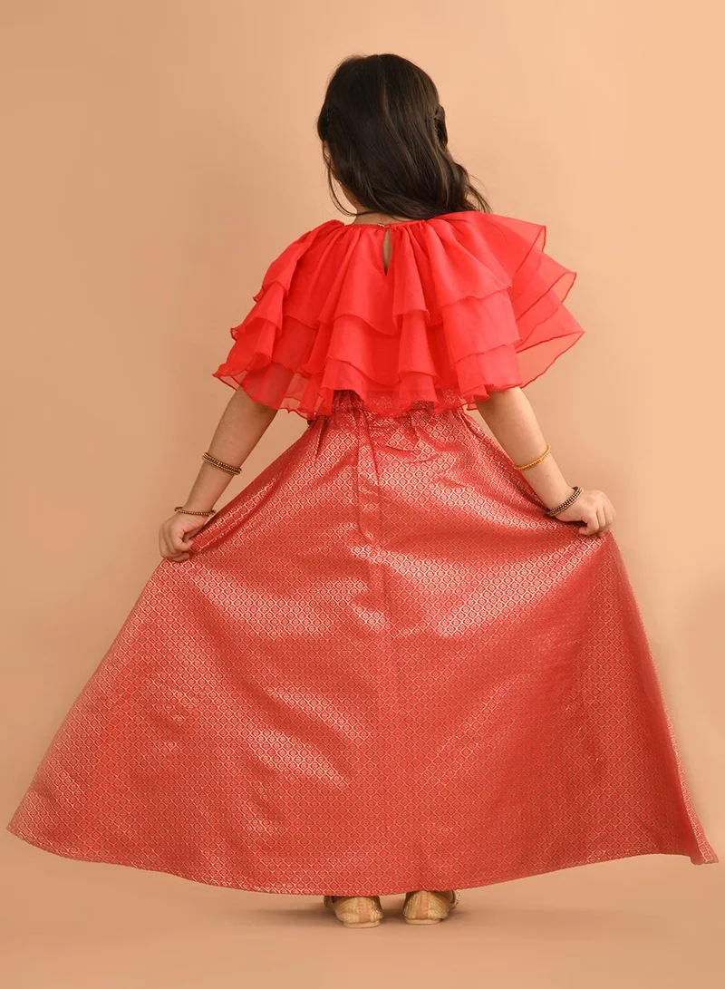 LILPICKS Frilled Lehenga Choli Set