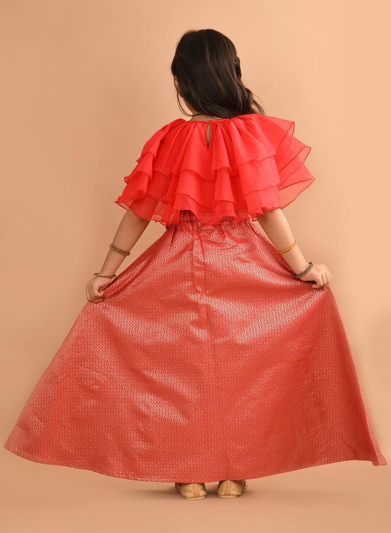 LILPICKS Frilled Lehenga Choli Set  - Image 4