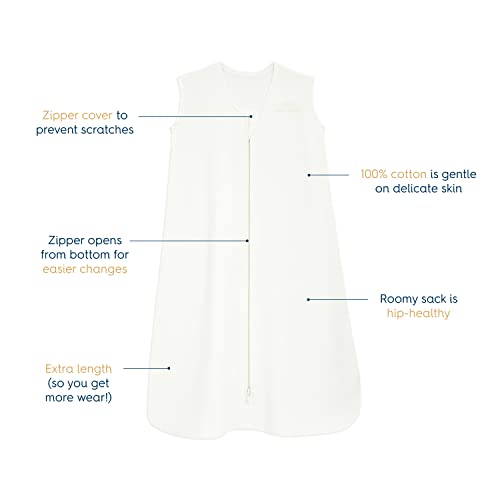 HALO SleepSack 100 Cotton Wearable Blanket Swaddle Transition Sleeping Bag TOG 05 Cream Small 06 Months - Image 3