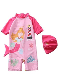 Y&D 2 piece children's swimsuit girl baby one piece surfing suit baby swimming pool girl swimsuit 110-120 cm  - Image 1