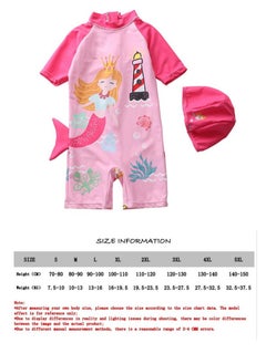 Y&D 2 piece children's swimsuit girl baby one piece surfing suit baby swimming pool girl swimsuit 110-120 cm  - Image 3