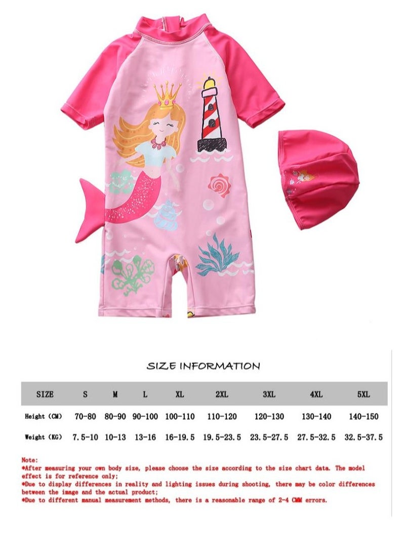 Y&D 2 piece children's swimsuit girl baby one piece surfing suit baby swimming pool girl swimsuit 110-120 cm - Image 3