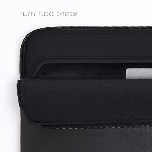 Comfyable Slim Protective Laptop Sleeve 13-13.3 inch Compatible with 13 inch MacBook Pro & MacBook Air, PU Leather Bag Water-Repellent Cover Notebook Computer Case for Mac, Black - Image 2