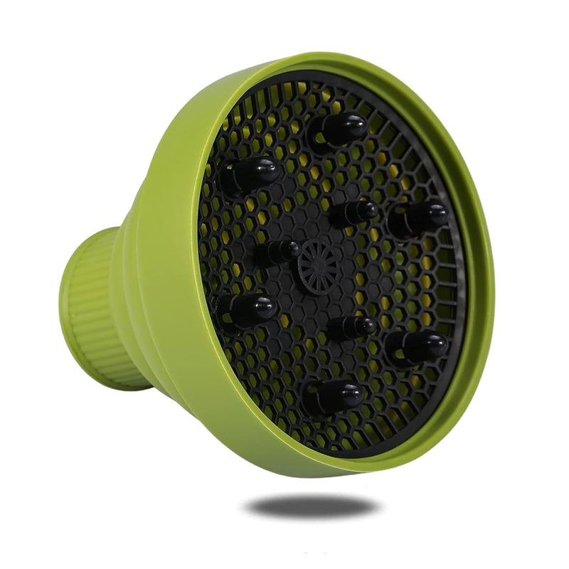 woobles 5 Colors Hair Blower Diffuser, 5.4 * 4.5inch Universal Stretch Hairdryer Cover for 4~5cm Nozzle Diameter of the Hair Dryer, Beauty Salon Styling Hairdressing Tool Attachment(Green) - Image 1