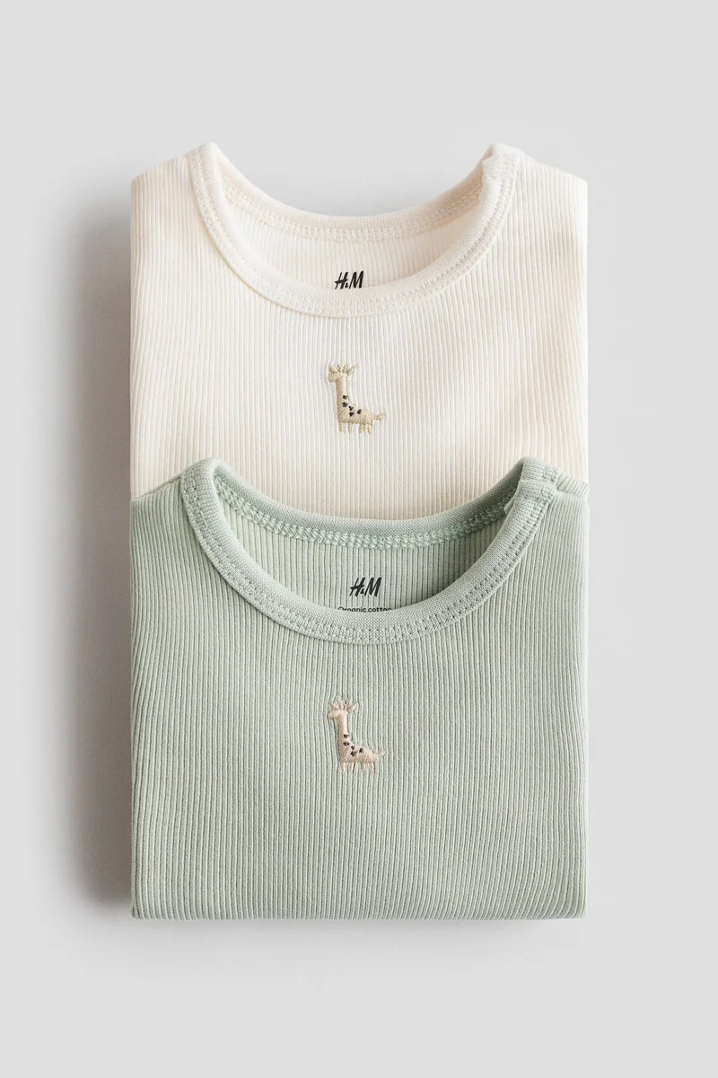 H&M 2-pack cotton bodysuits