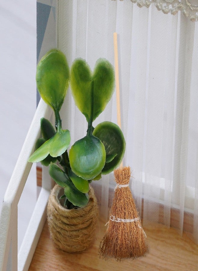 Amosfun 20pcs Mini Halloween Straw Brooms Witch Broomstick Broom Ornaments Witch Dollhouse Decoration - Image 5