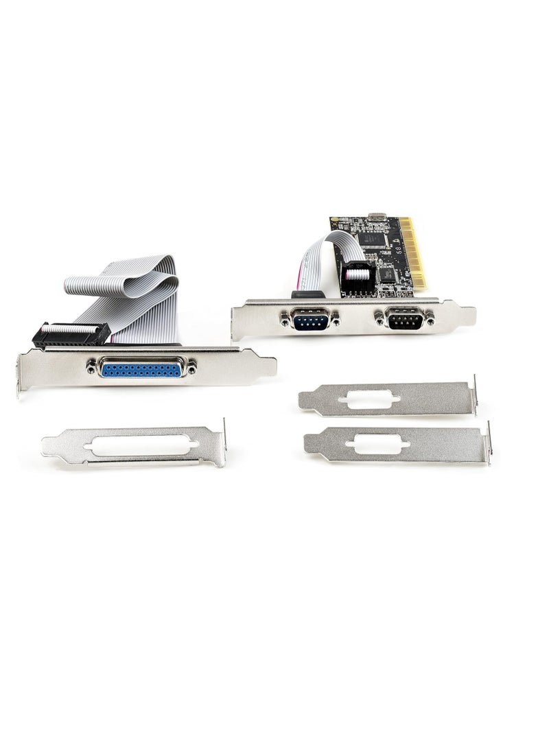 Generic PCI Serial Parallel Combo Card with Dual Serial RS232 Ports (DB9) and 1 x Parallel LPT Port (DB25) - PCI Combo Adapter Card - PCI Expansion Card Controller - PCI to Printer Card (PCI2S1P2)  - Image 2