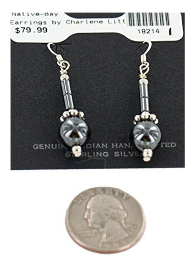 Generic Certified Silver Hooks Natural Native American Dangle Earrings  - Image 4