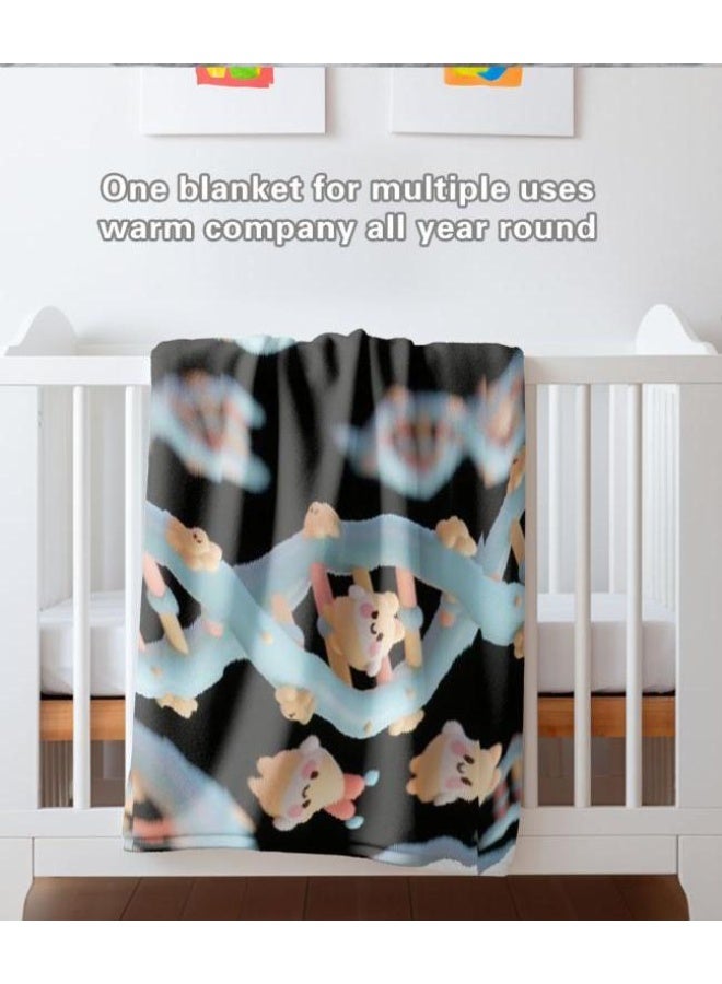 general Baby and children's cartoon flannel thin blanket (warm and comfortable, suitable for sleep, game use) 70cm*100cm - Image 5