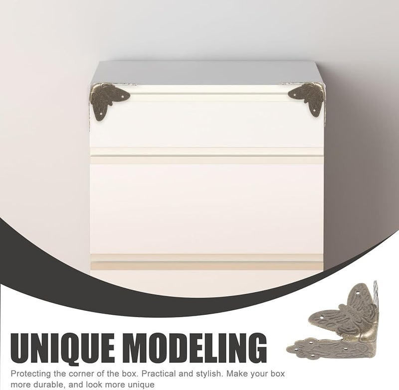 Vintage Insect Pattern Metal Corner Protectors 25Pcs Antique Furniture Edge Guards - Image 4