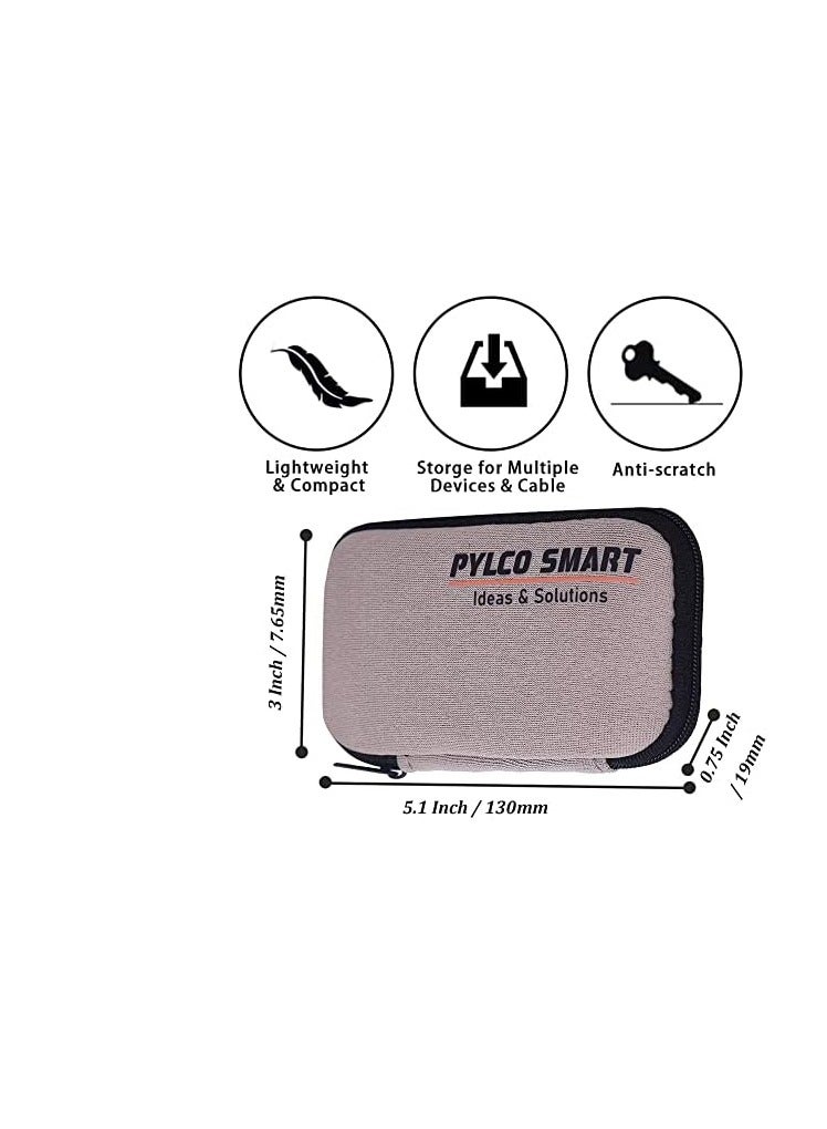 PYLCO SMART PYLCOSMART Case Wallet, Travel Tech Cord Organizer Small Soft Pouch Bag, Mini Portable USB Charging Cables Accessories Storage Pouch Bag - Image 4