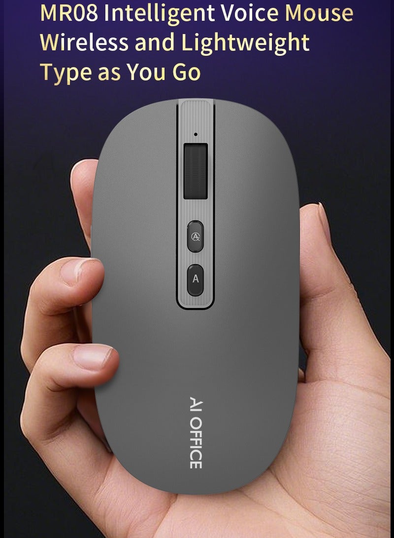 Silent Mouse AI Smart Voice to Text Mouse Rechargeable 2.4G Wireless Bluetooth Voice Input for Laptops - Image 3