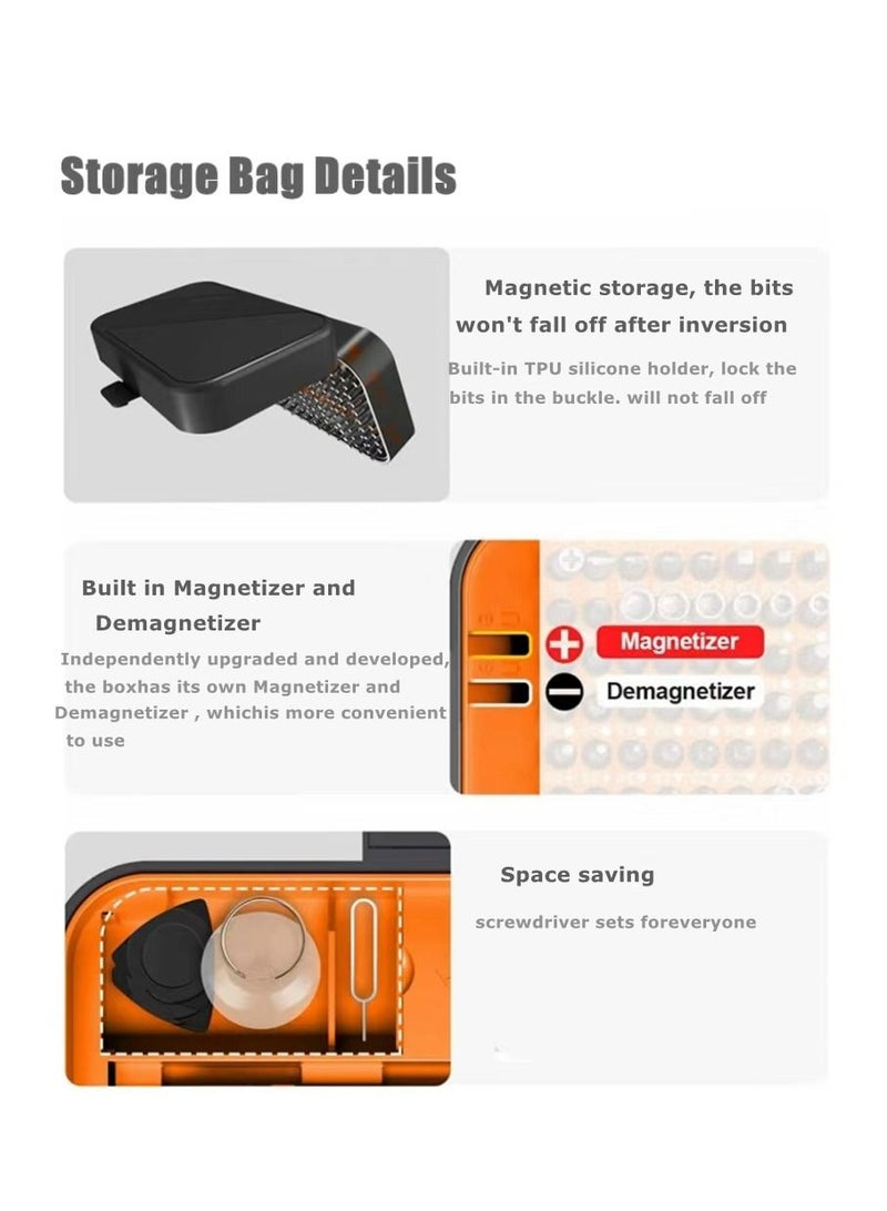 Cool Baby COOLBABY Precision Screwdriver Set New Version 130 in 1 Screwdriver Kit with 120 Screwdriver Bits  Repair Tool Kit With Magnetizer For Smart Phone  Household  - Image 4