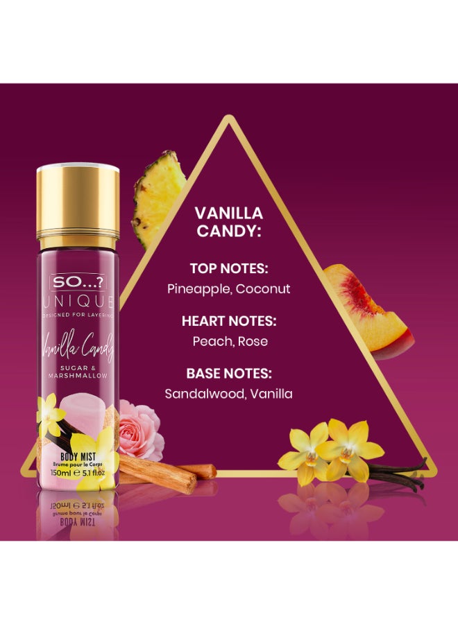 So..? So...? Unique Vanilla Candy Body Mist - Delightful Perfume for Women - Sweet, Fruity Vanilla Perfume with Peach and Rose - Gifts for Women - 5.1 oz - Image 3