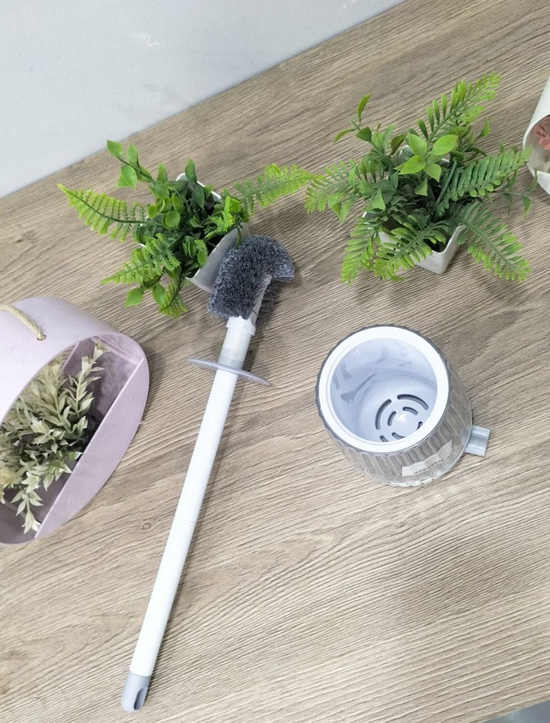 Elegant Plastic Toilet Brush with Holder - Image 4
