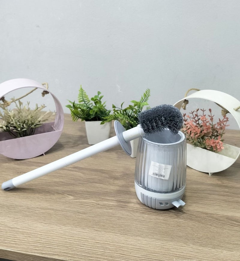 Elegant Plastic Toilet Brush with Holder - Image 5