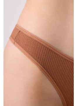 COTTONHILL Women's Cotton and Lycra Ribbed Camisole Thong Panties 5-Pack-2  - Image 4