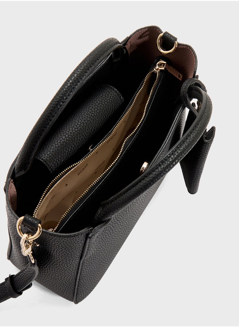 GUESS Brenton Small Girlfriend Satchel Bag  - Image 5