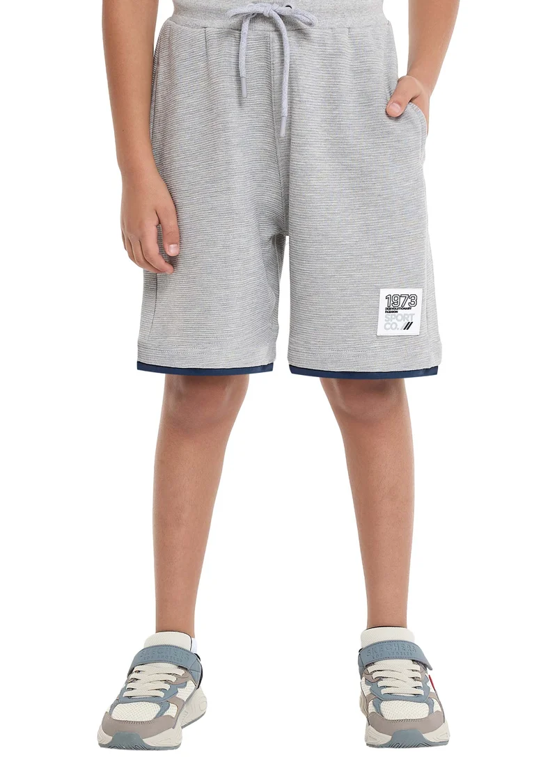 victor and jane Victor and Jane Boys' Cord Set – Grey T-Shirt and Shorts Outfit