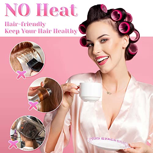 anezus Self Grip Hair Rollers Curlers Set 36Pcs, Hair Roller Sets 4 Sizes (Jumbo, Large, Medium, Small) with Clips and Comb for Long Medium Short Thick Fine Thin Hair Volume - Image 4