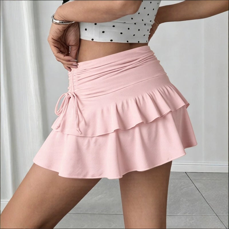 تنورة نسائية متعددة الطبقات مع رباط شد - Image 3