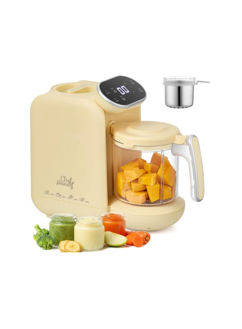 Chefhandy Baby Food Maker, 5 in 1 Baby Food Processor with Stainless Steel Steam Basket, Food Puree Maker with Steamer, Blender, Bottle Warmer Function, Auto Cooking & Grinding, Touchscreen - Image 1