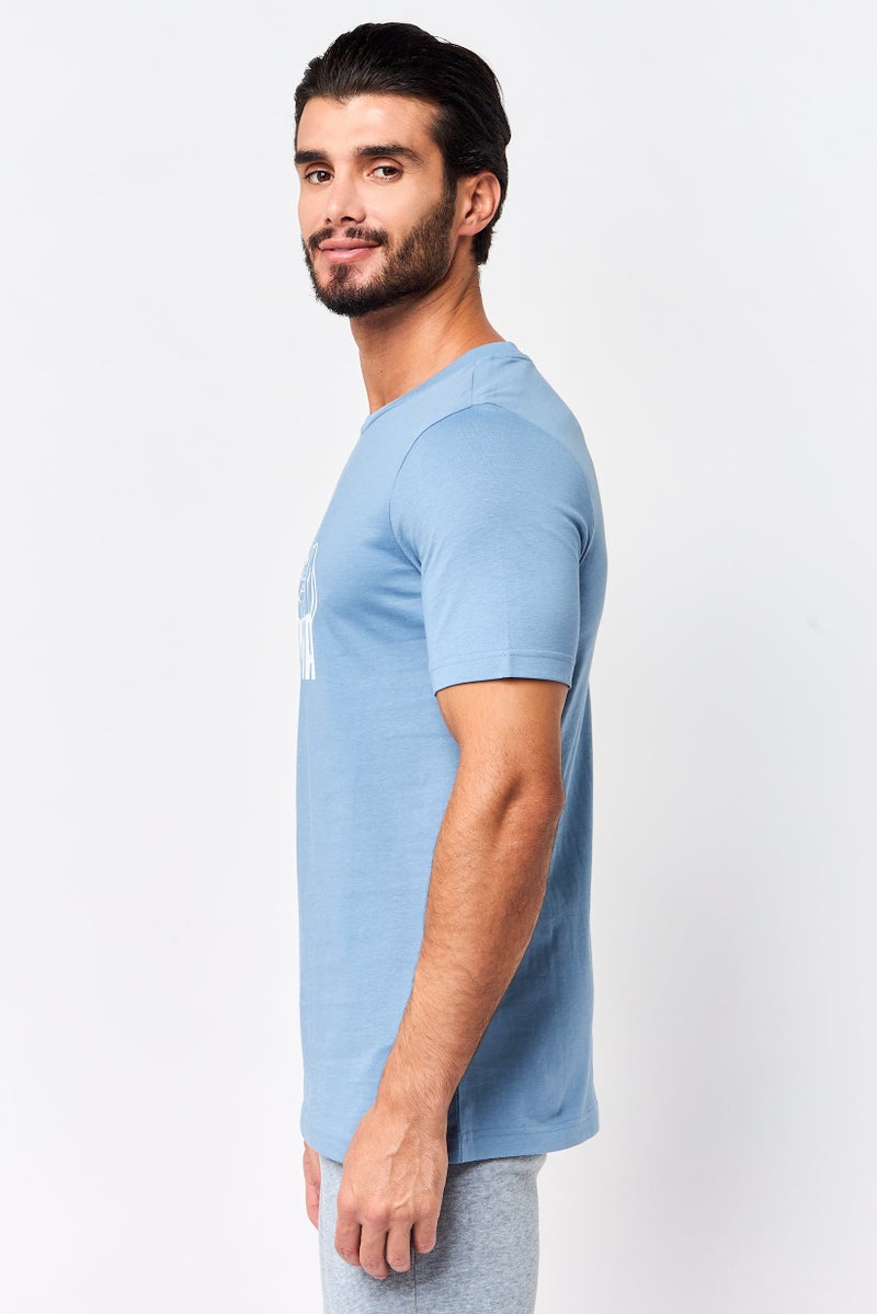 PUMA Men Sportswear Fit Short Sleeve Outdoor T-Shirt, Slate Blue - Image 3