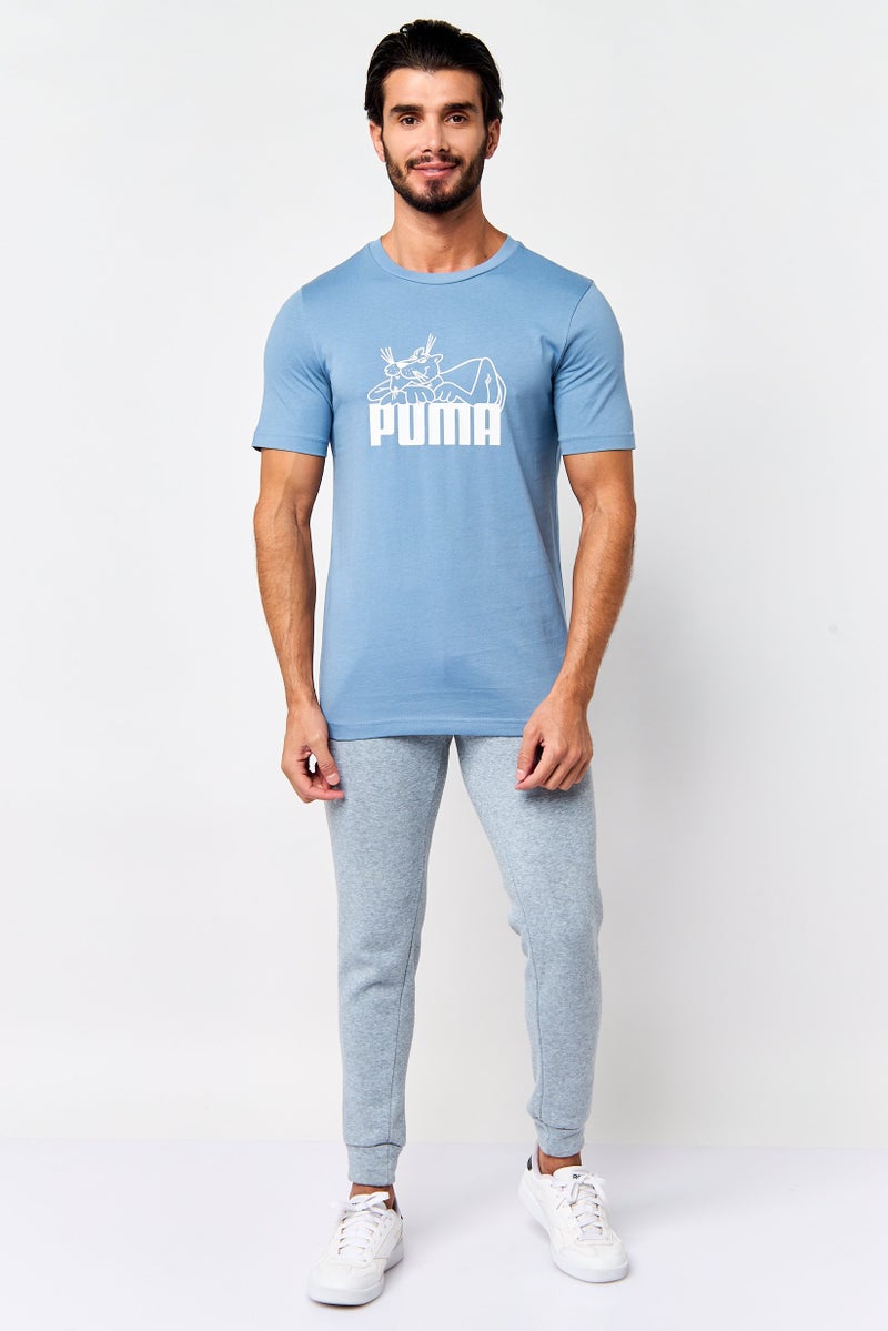 PUMA Men Sportswear Fit Short Sleeve Outdoor T-Shirt, Slate Blue - Image 2