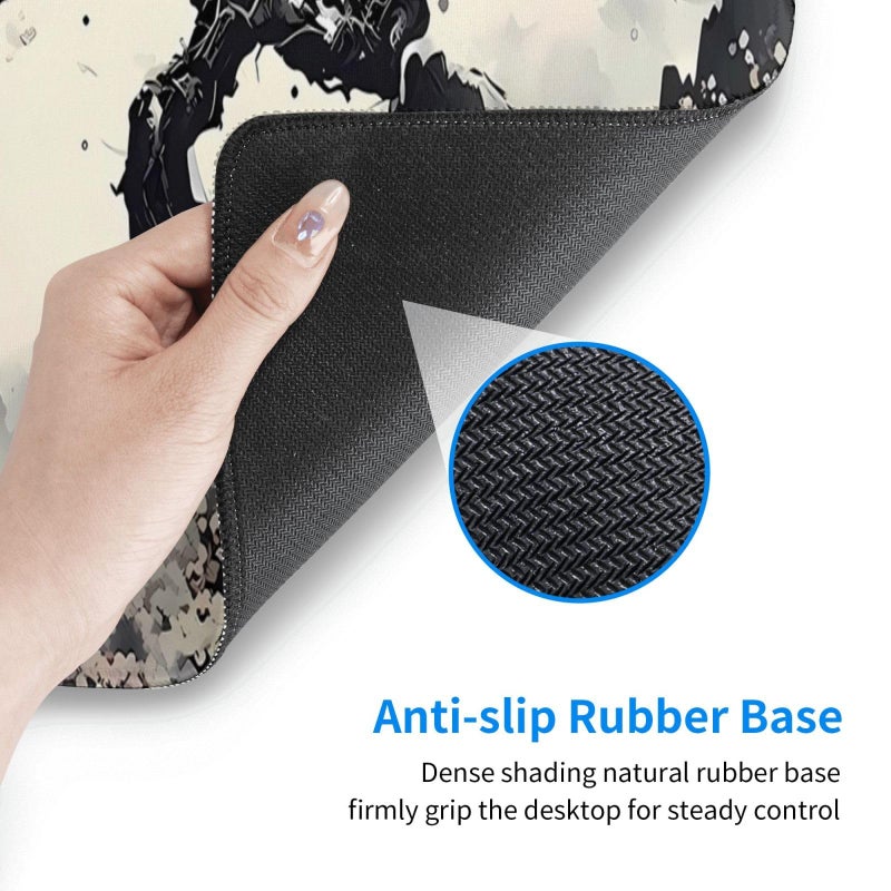 Brecoy Extended Gaming Mouse Pad, Large Gaming Mouse Waterproof with Stitched Edges, Non-Slip Desktop Pad for Home and Office, Level Up Your 31.5x11.8 Inchâ€¦ (wash Painting) - Image 5