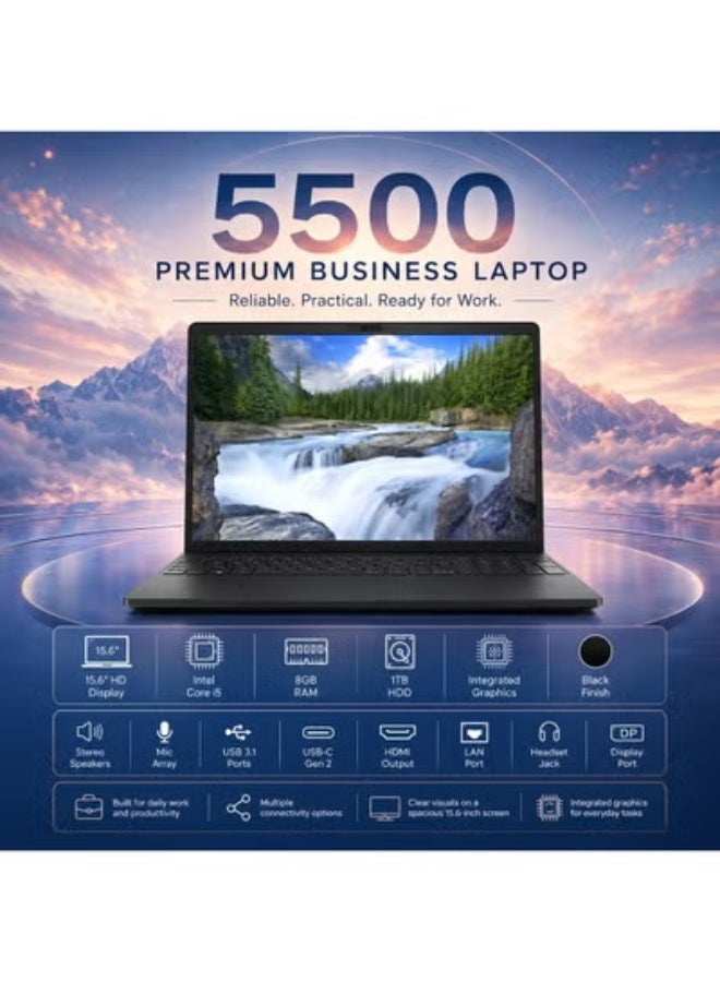 15.6 Inch Business Laptop with Core i5 Processor, 8GB RAM, Fast SSD Storage, Stand, Mouse and Carry Bag for Work and Study - Image 3