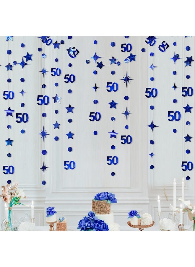 Navy Blue 50Th Birthday Decorations Number 50 Circle Dot Twinkle Star Garland Metallic Hanging Streamer Bunting Banner Backdrop For 50 Year Old Birthday Happy 50Th Anniversary Fiftieth Party Supplies - pzsku/Z390D4BAC20F63E36C2E4Z/45/_/1692166038/233c2c7d-227b-43af-8b4b-cc79b7e333eb