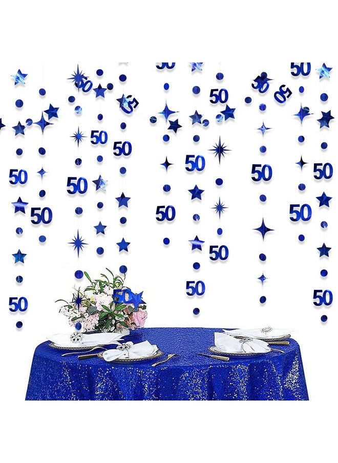 Navy Blue 50Th Birthday Decorations Number 50 Circle Dot Twinkle Star Garland Metallic Hanging Streamer Bunting Banner Backdrop For 50 Year Old Birthday Happy 50Th Anniversary Fiftieth Party Supplies - pzsku/Z390D4BAC20F63E36C2E4Z/45/_/1692166039/51bcd6e6-89da-460f-af82-367d454e2ff4