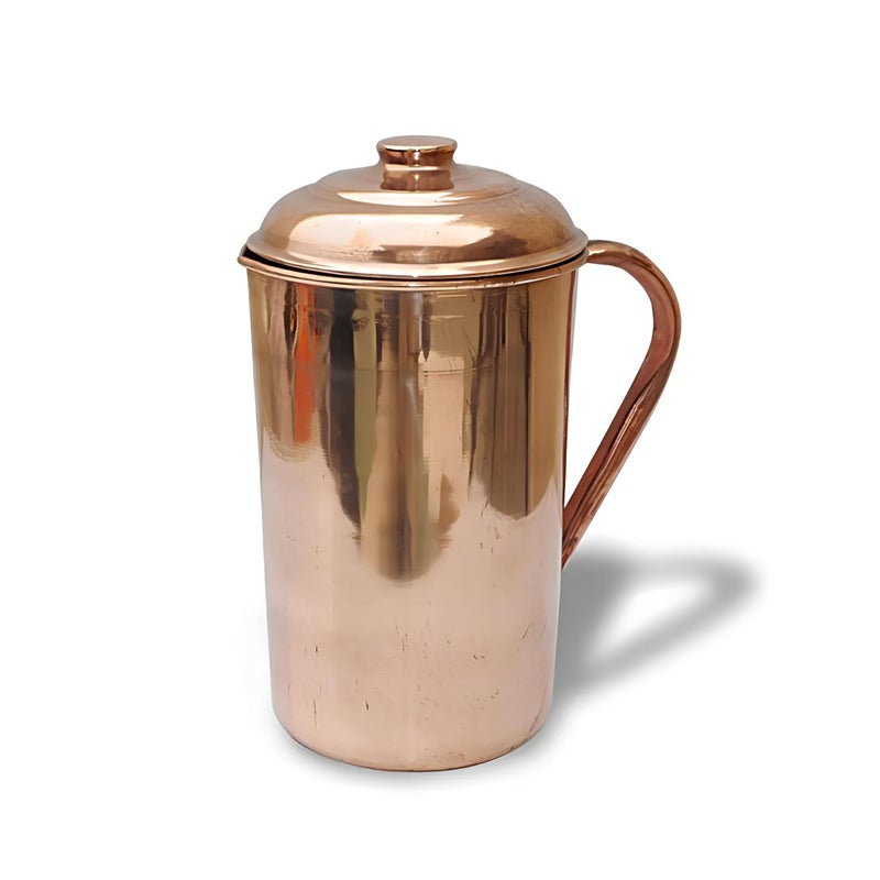 Adoko Pure Copper Water Jug 2 Litre | Handcrafted Copper Pitcher for Drinking Water & Storage | Ayurvedic Health Benefits | Smooth Finish & Leak-Proof Design - Image 5