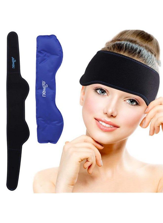 NEWGO Headache Ice Pack Head Wrap for Migraines, FSA or HSA Eligible Cold Pack Head Ice Therapy Wrap for Headache Relief, Tension, Sinus Pain, Chemo, Head Injuries - Image 1