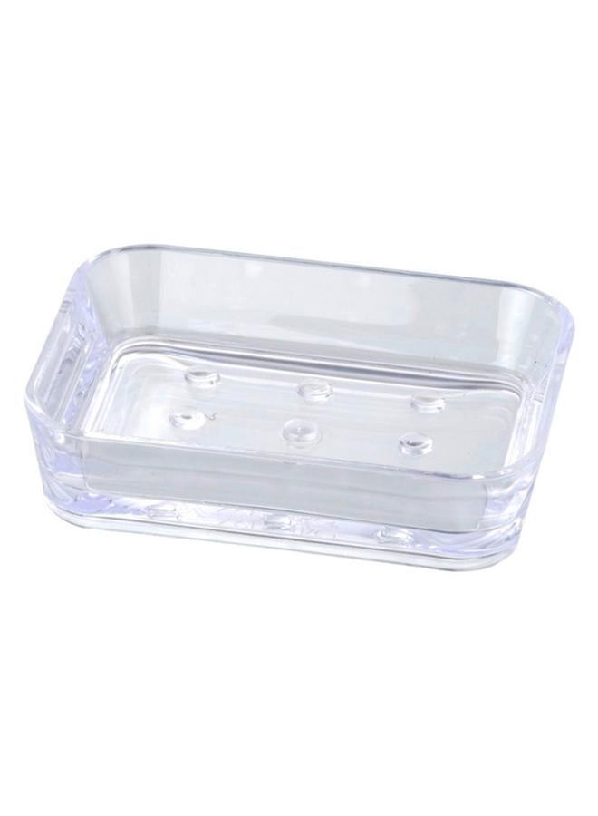 Wenko Candy Rectangular Durable Plastic Soap Dish Clear 20301100 - Image 2