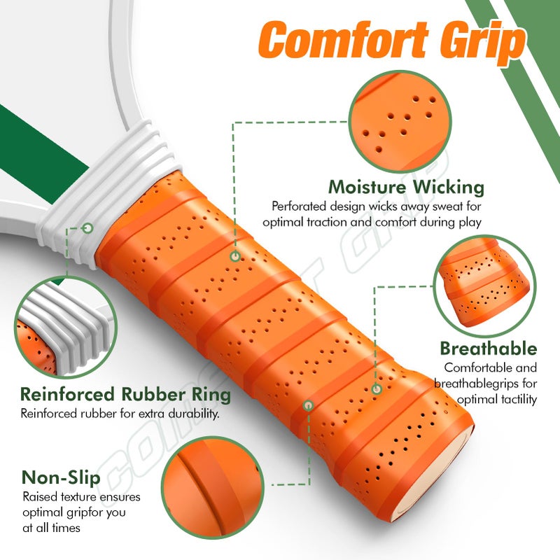 Sprypals Pickleball Paddles Set of 4,USAPA Approved Pickleball Set of 4 with 4 Balls & 1 Pickle ball Bag,Outdoor Pickle ball Racket with Ergonomic Cushion Grip for Beginner Pros Women Men Great Gifts for Adult - Image 2