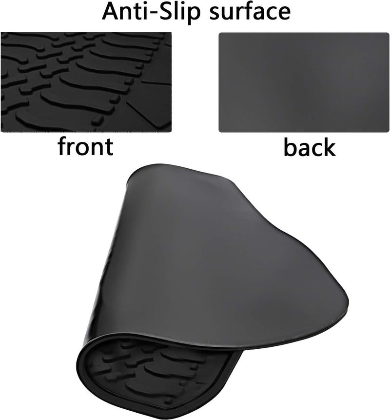 San Auto Custom Fit Cargo Liners for Jeep Wrangler Sahara Rubicon JL 2018-2019 JK 2014-2017 - Heavy Duty Rubber Trunk Mats - Image 3