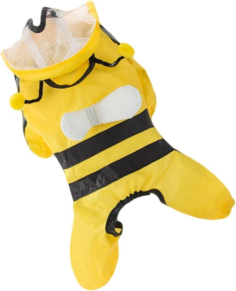 ABOOFAN Pet Bee Raincoat Waterproof Dog Rain Jacket Small Size Four-Legged Puppy Rain Gear Cute Outdoor Wear for Small and Medium Dogs - Image 1