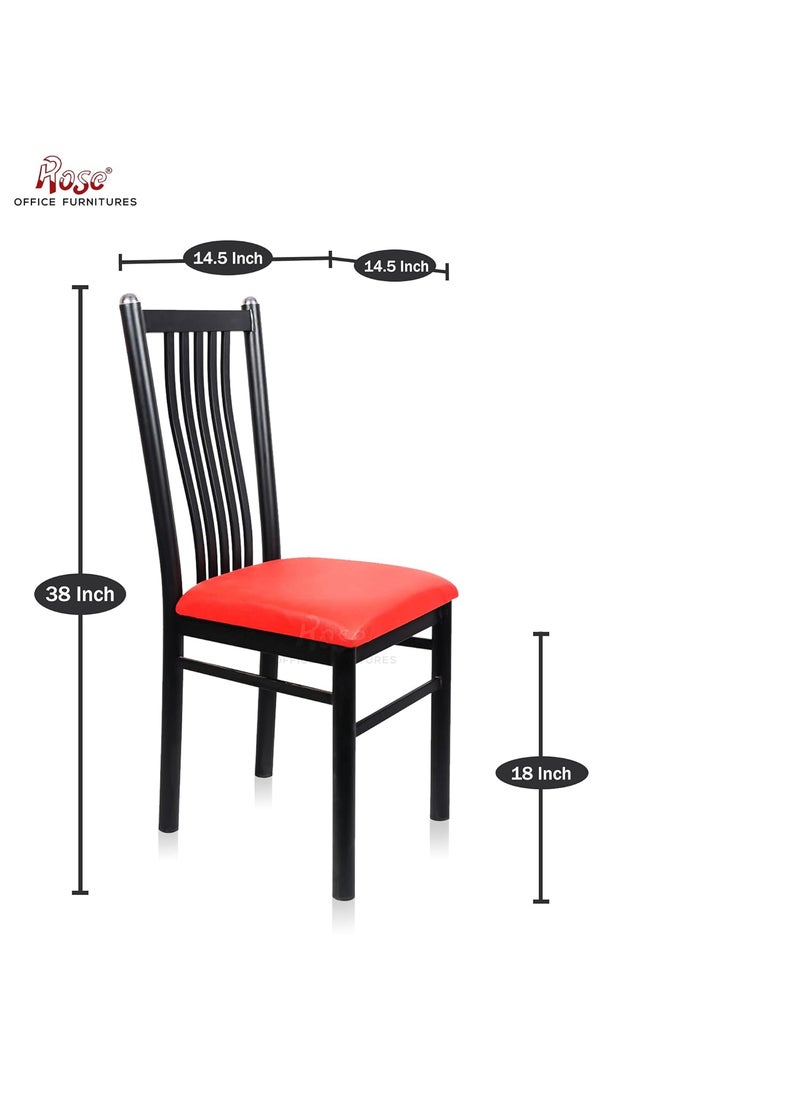 Rose ROSE Apollo 1Years Warranty Included Dining Chair Padded Seat Kitchen Dining Room Furniture Red  - Image 2