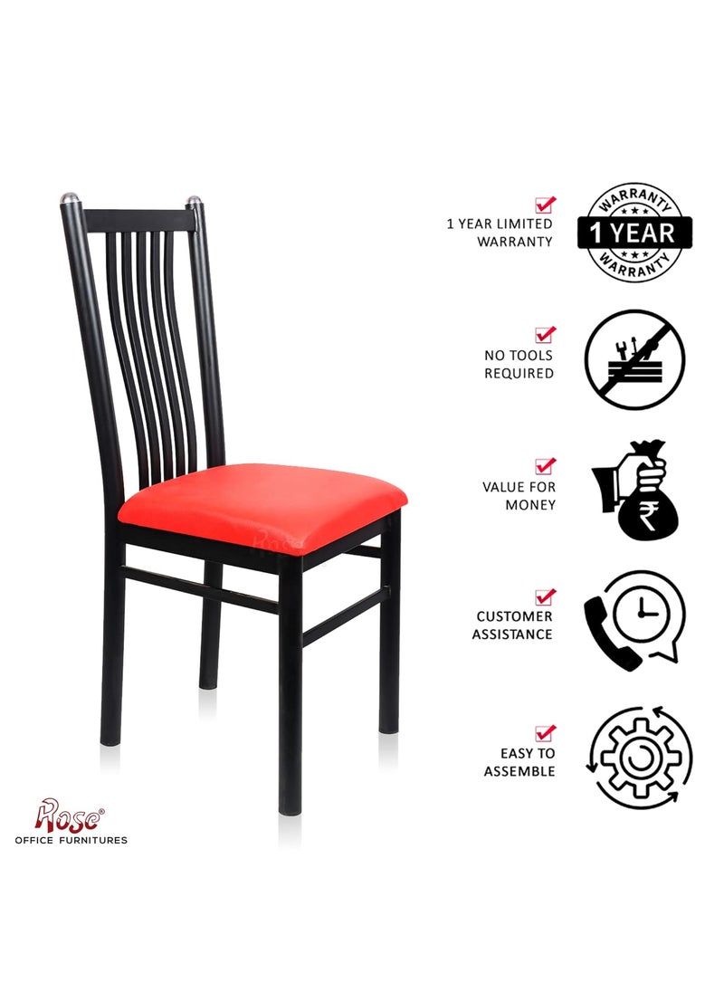 Rose ROSE Apollo 1Years Warranty Included Dining Chair Padded Seat Kitchen Dining Room Furniture Red  - Image 4