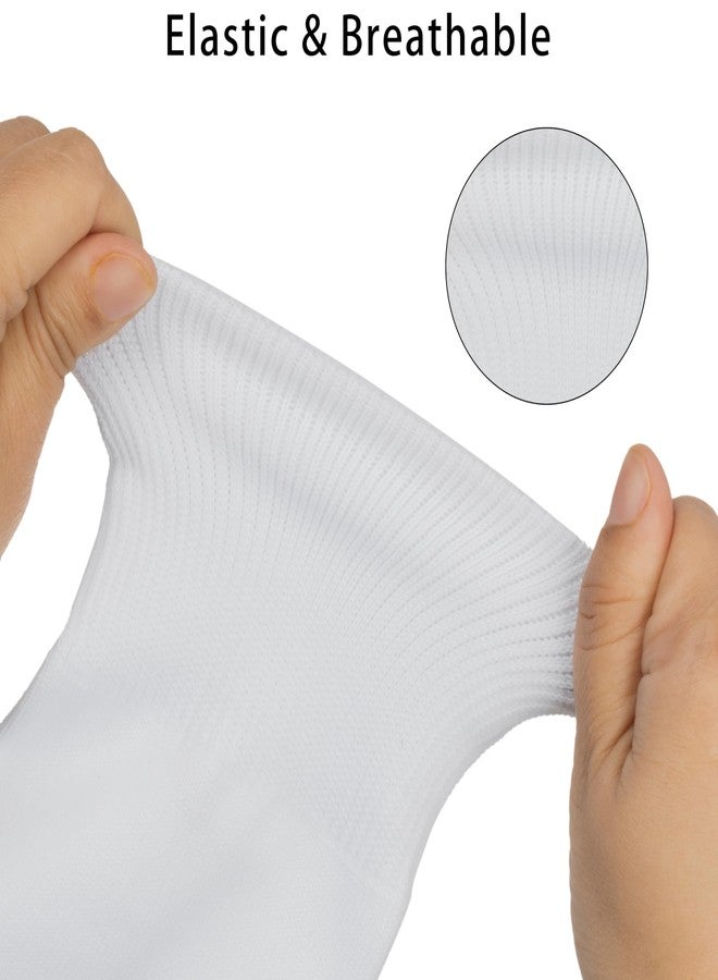 CaySep Unisex 1 pair White Knee High Long Sports Socks-Wicking Non-Slip Athletic Long Soccer Softball Baseball Socks for Men Women - Image 5
