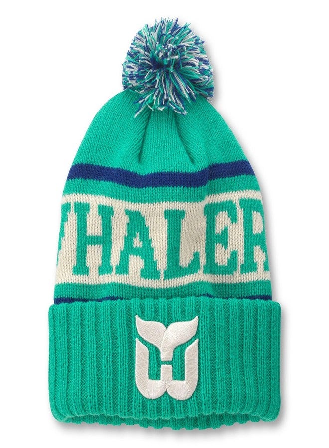 AMERICAN NEEDLE Officially Licensed NHL Hartford Whalers National Hockey League Team Pillow Line Knit Beanie Cap (23012A-HAW-KIRO) - Image 1