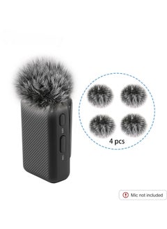 General 4 PCS DJI MIC Wireless Lavalier Microphone for Windshield/Pop Filter - Furry microphone cover for wind and ambient noise reduction  - Image 2
