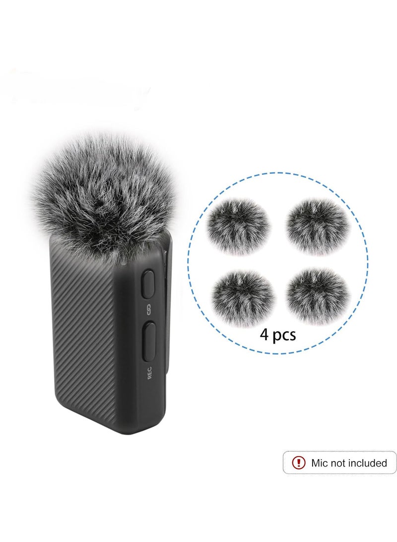 General 4 PCS DJI MIC Wireless Lavalier Microphone for Windshield/Pop Filter - Furry microphone cover for wind and ambient noise reduction  - Image 2